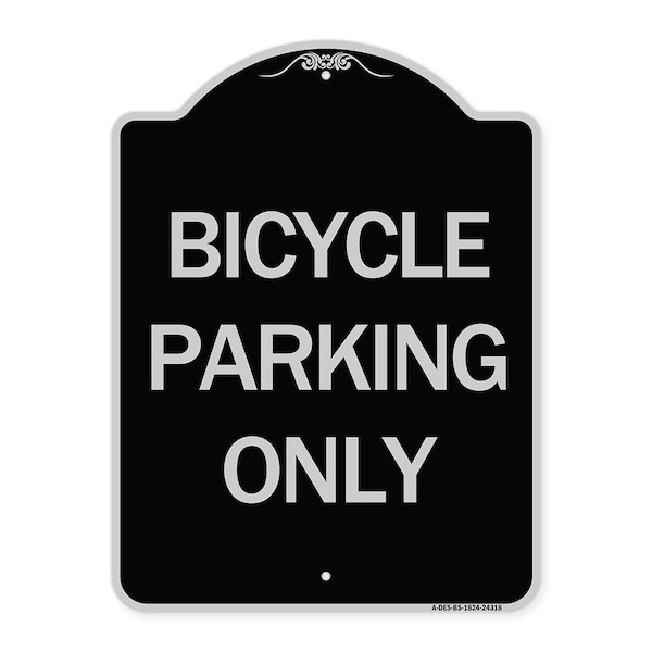 Bicycle Parking Only Heavy-Gauge Aluminum Architectural Sign, 24" x 18", BS-1824-24318